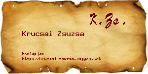 Krucsai Zsuzsa névjegykártya